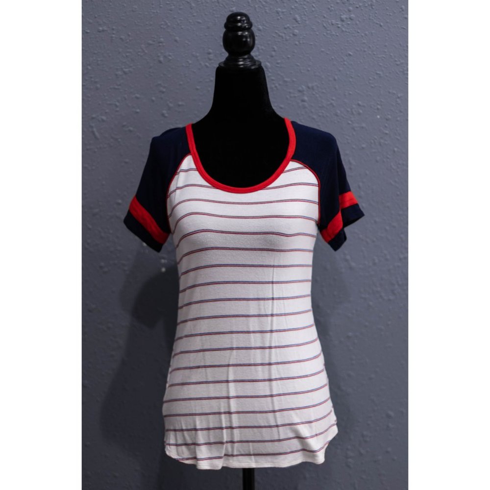 Maurices 24.7 Striped T-Shirt, Size X-Small